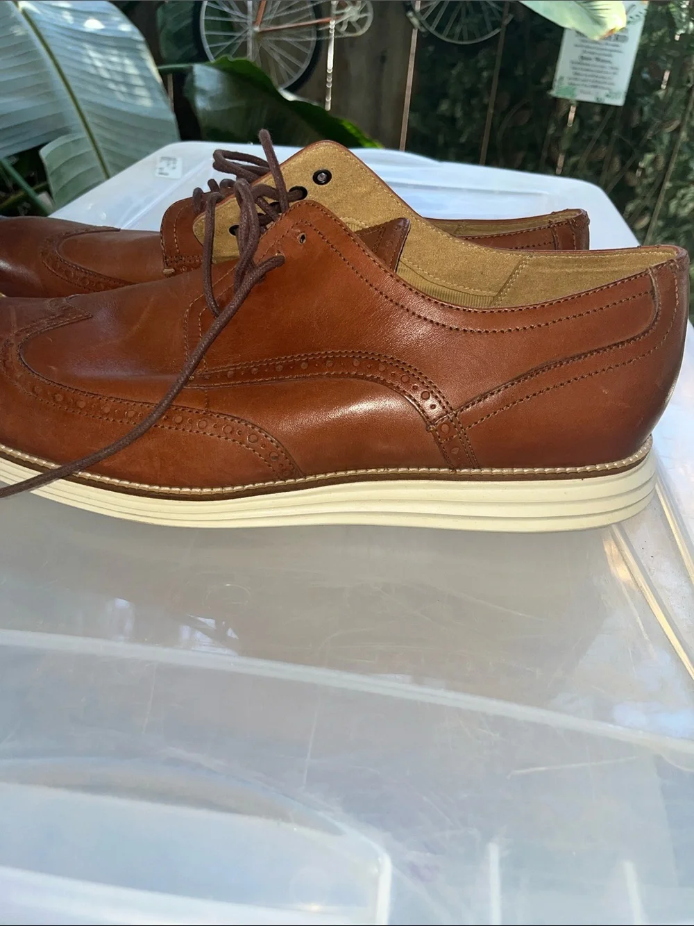 Cole Haan Men's Brown Wingtip Dress Shoes - Unbranded